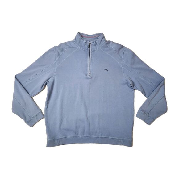 Tommy Bahama Sweater Men XL Blue‎ Knit Embroidered Caribbean Island Relax Marlin - Picture 1 of 10